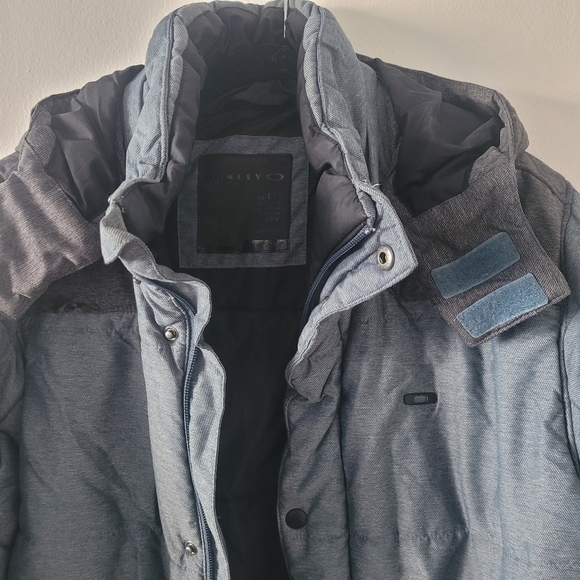 Oakley Mens Winter Softshell Jacket Large Blue Gray - Picture 2 of 12